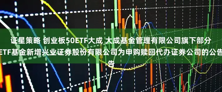 证星策略 创业板50ETF大成 大成基金管理有限公司旗下部分ETF基金新增兴业证券股份有限公司为申购赎回代办证券公司的公告